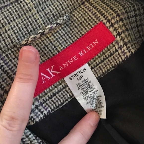 Anne Klein Plaid Print Suit Jacket - Picture 4 of 4